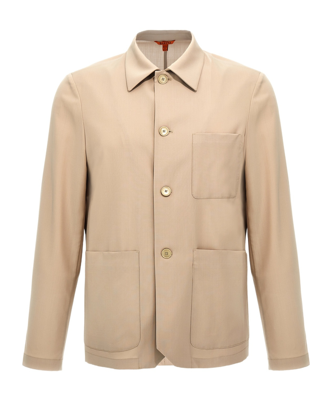 Shop Barena Venezia Virgin-wool Shirt In Nude