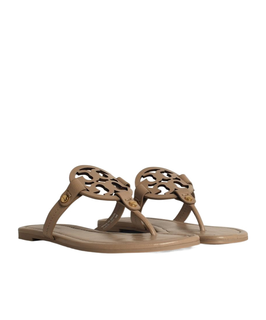 Tory Burch Miller Knotted Pave Leather Sandals In Brown
