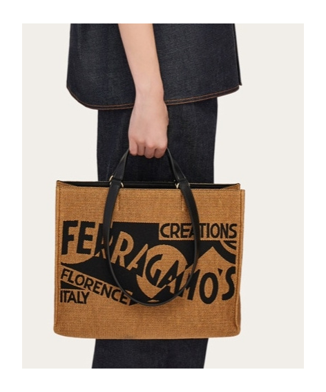 Shop Ferragamo Tote Bag With Logo In Brown
