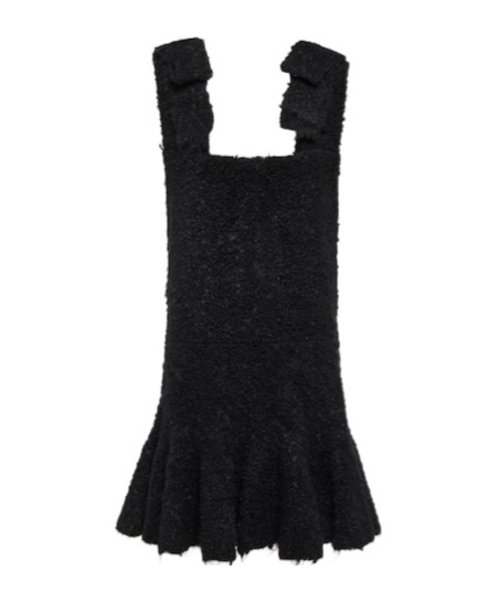 Jil Sander Mohair-blend Bouclé Minidress In Black