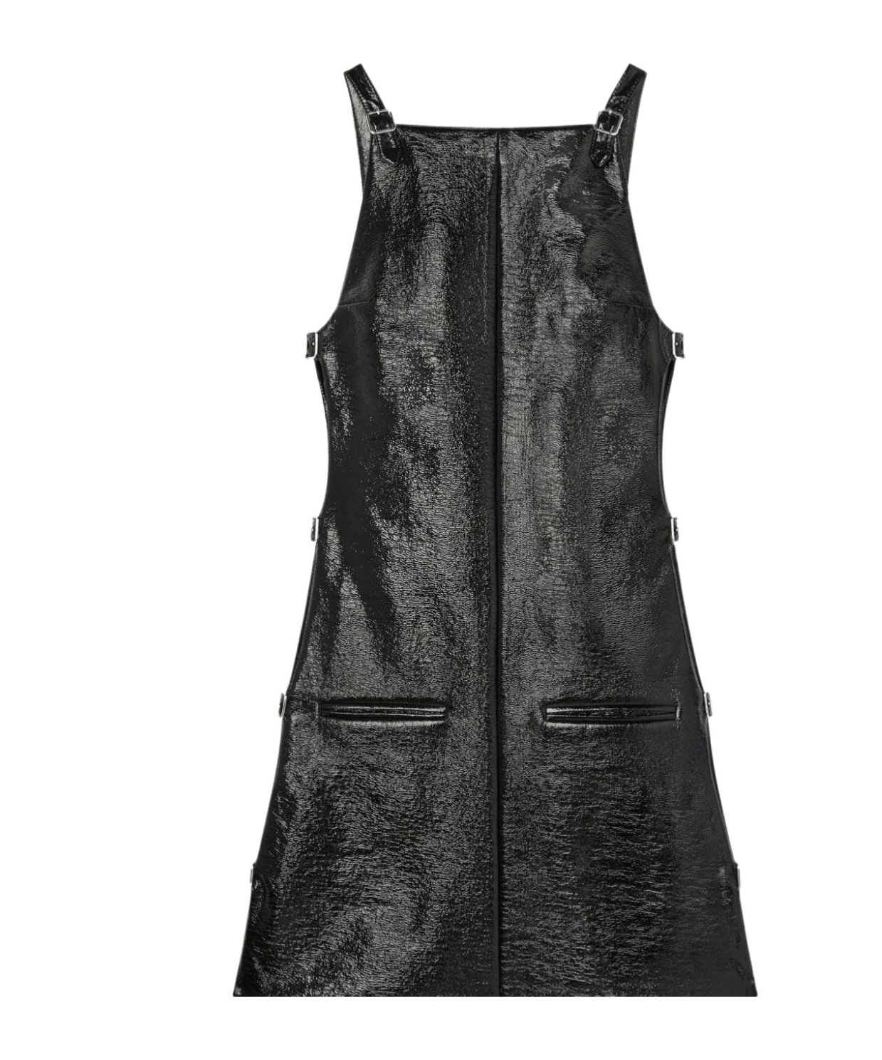 Courrèges Multi Sangle Vinile Dress In Black
