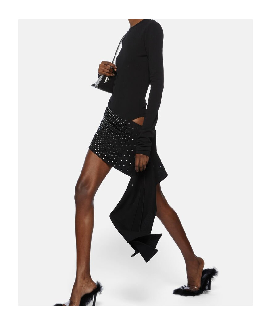 Shop Attico The Mini Dress In Black