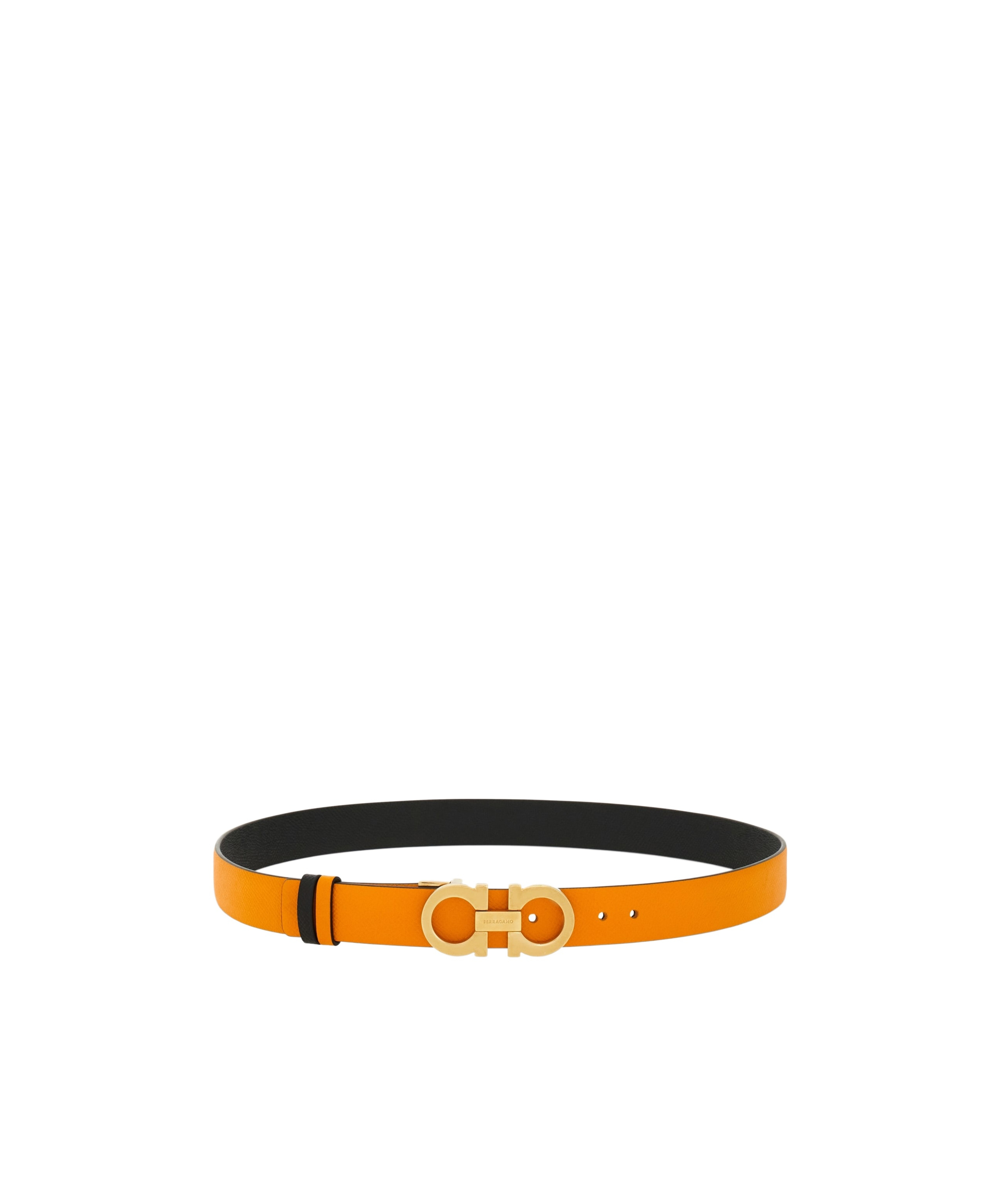 Ferragamo Reversible And Adjustable Gancini Belt In Brown