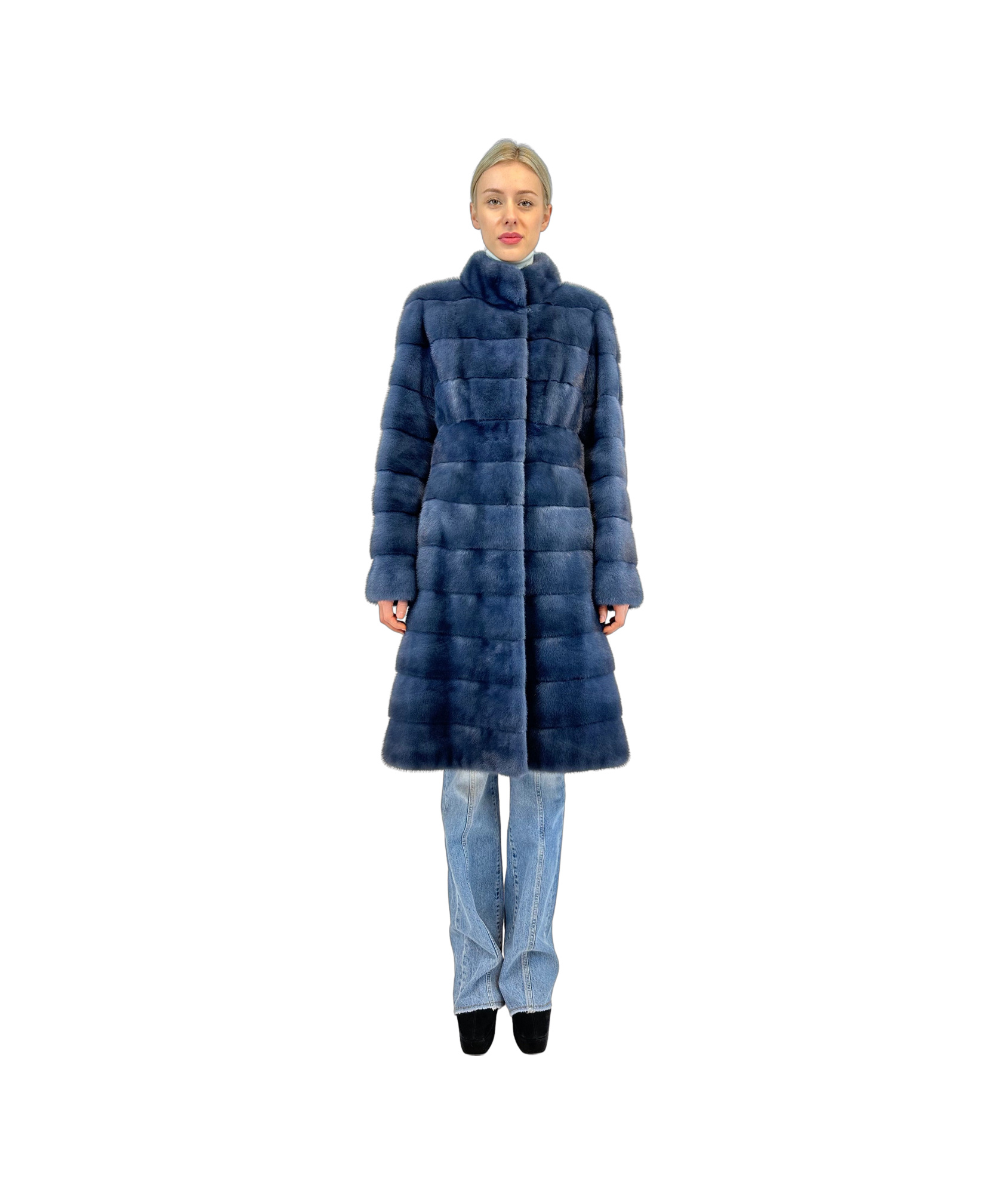 Liska Long-sleeved Fur In Blue
