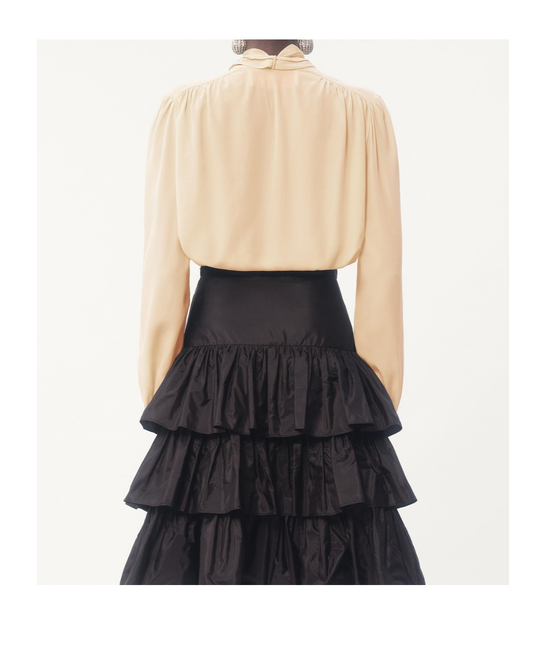 Valentino Silk Tasselled-pussybow Blouse In Nude