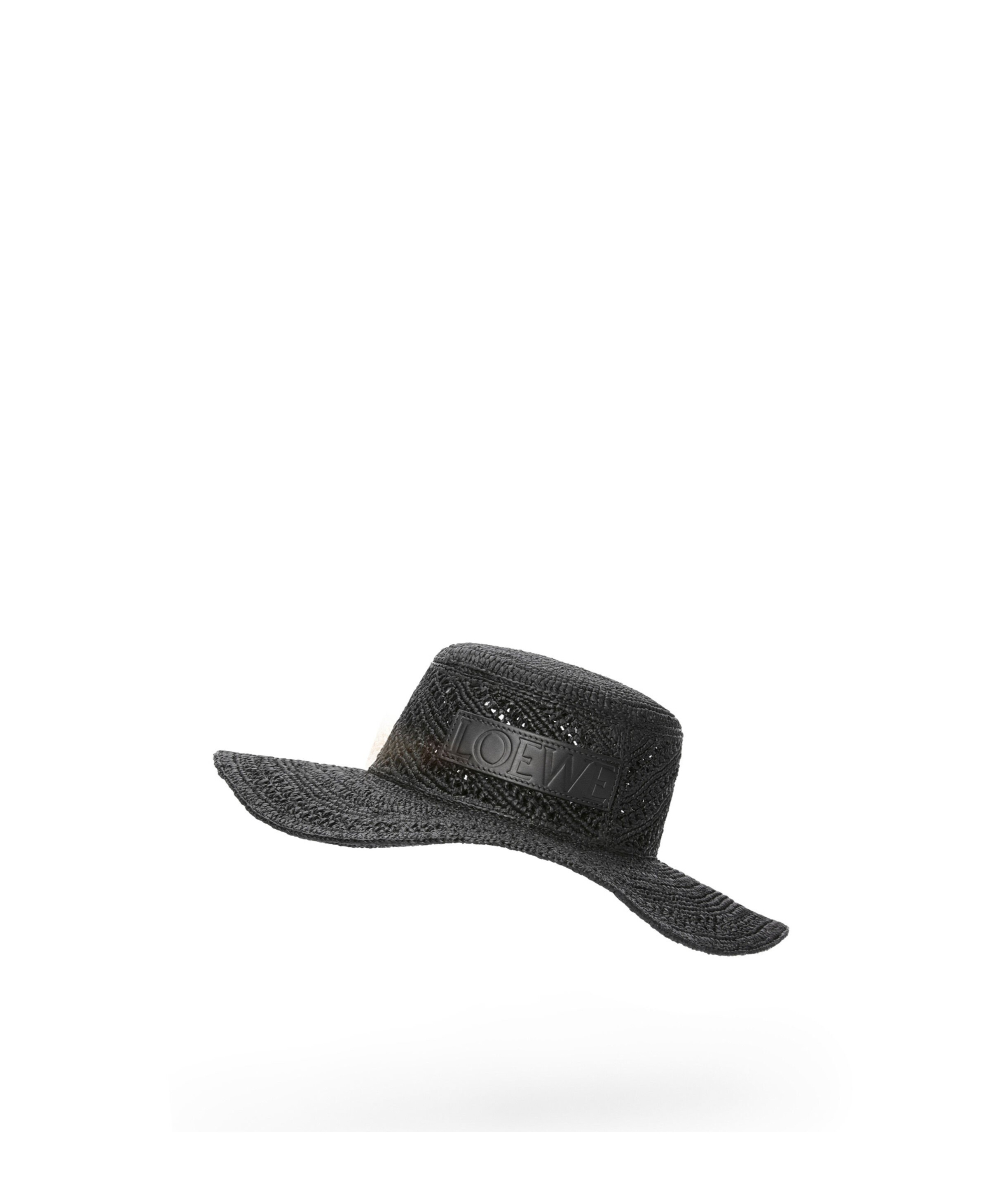 Shop Loewe Logo Flat-topped Hat In Black