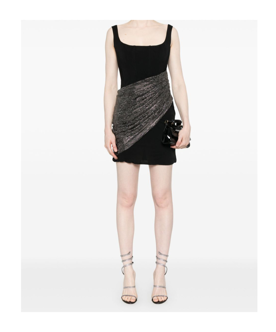 Giuseppe Di Morabito Crystal Draped Mini Dress