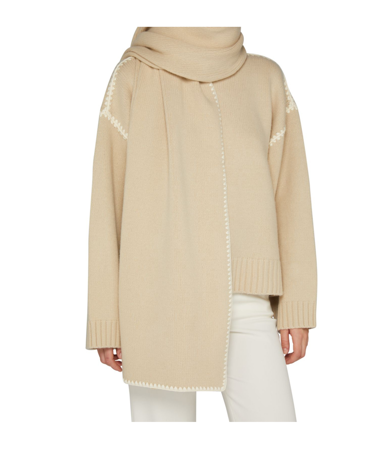 Totême Rectangular Scarf In Nude