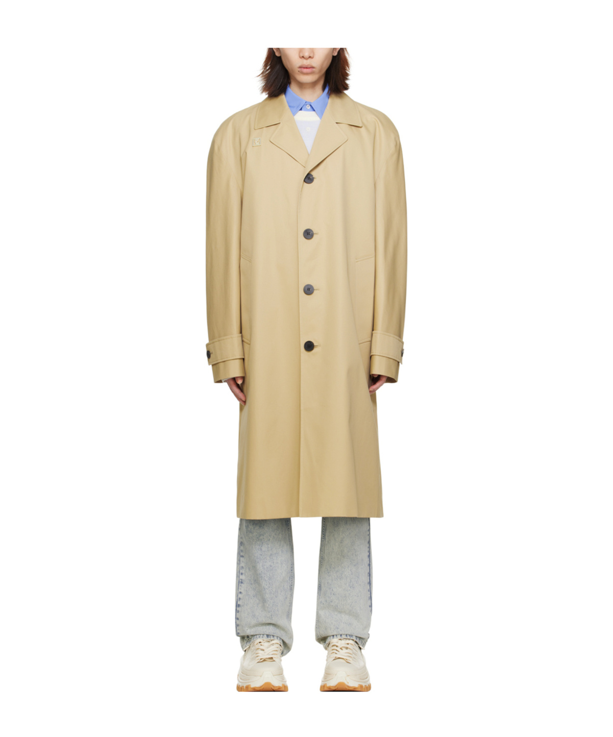 Wooyoungmi Beige Single Trench Coat In Brown