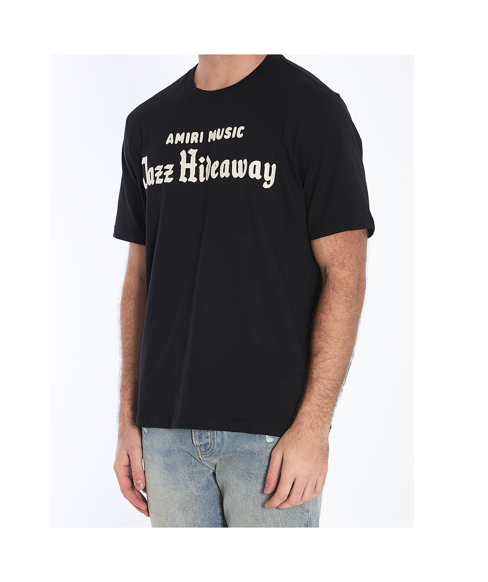 Amiri Short-sleeved Round Collar T-shirt In Black