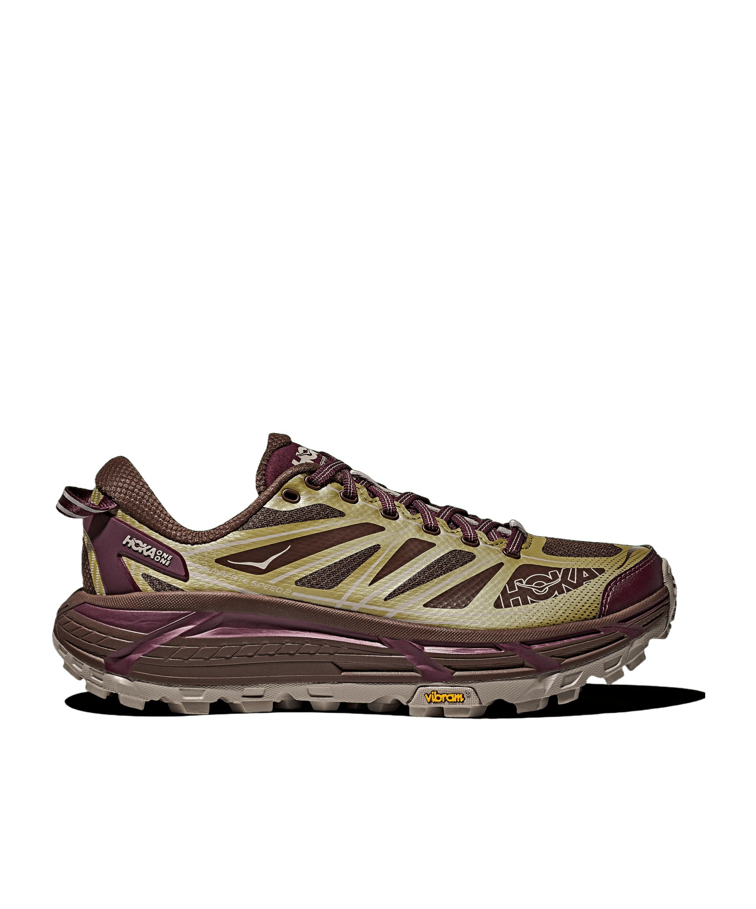Hoka U Mafate Speed 2 Mesh And Rubber Sneakers In Brown