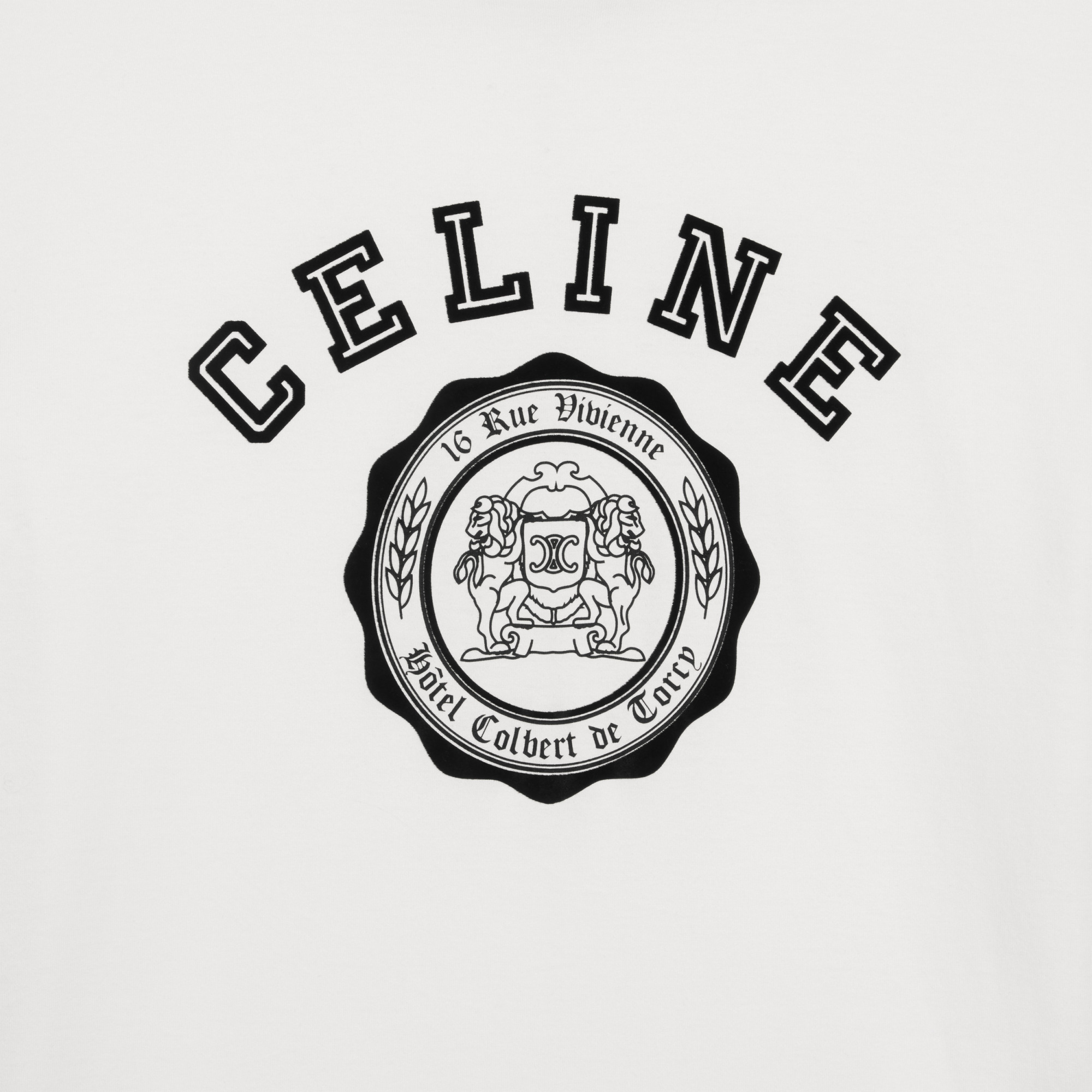 Celine Logo Short-sleeved T-shirt In White