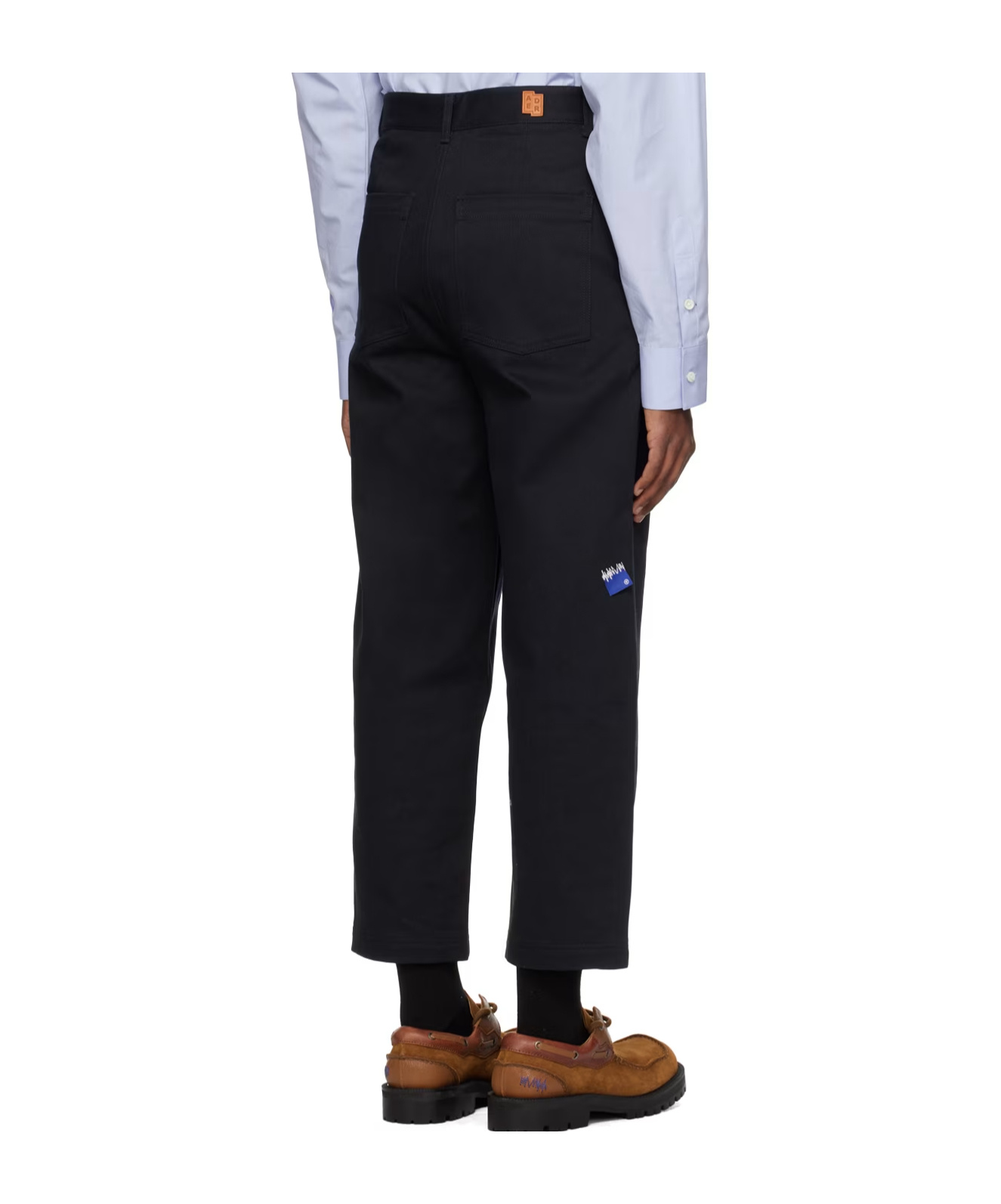 Ader Error Twill Waist-loop Casual Pants In Black