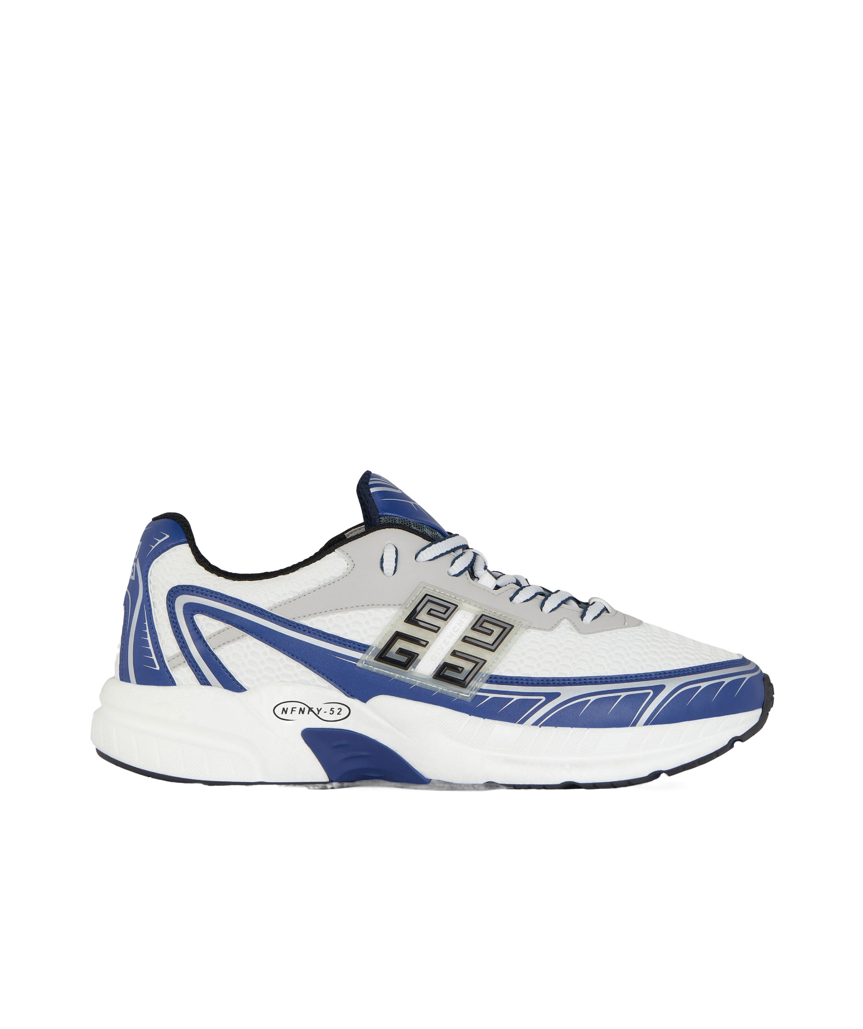 Givenchy Nfnty-52 Sneakers In Synthetic Leather And Mesh In White