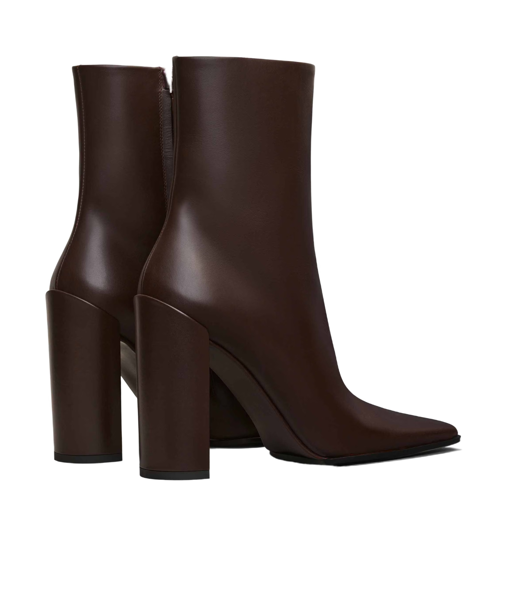 Alaïa Square Ankle Boots In Calfskin In Brown