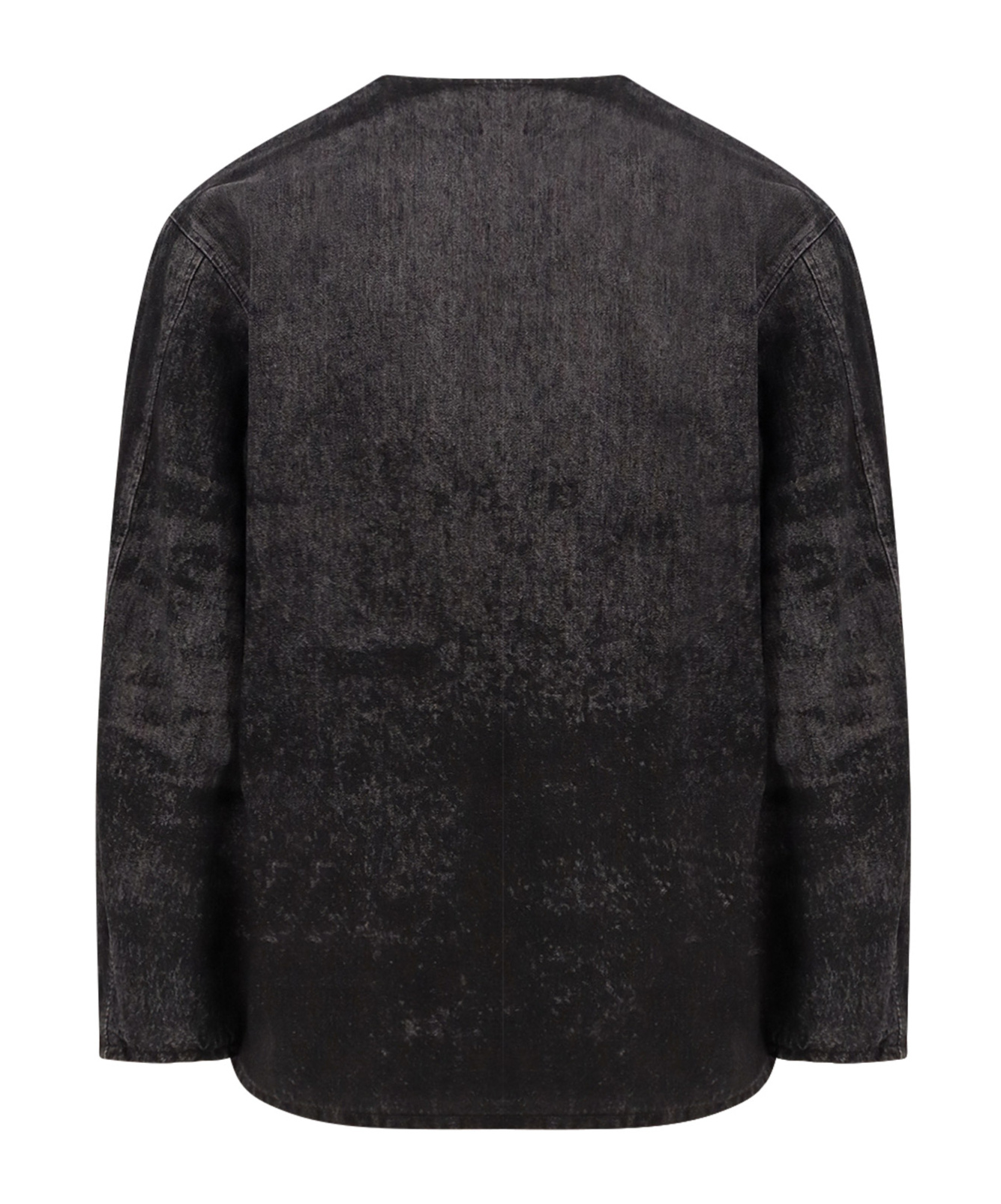 Diesel V-neck Button-up Jacket In Gray