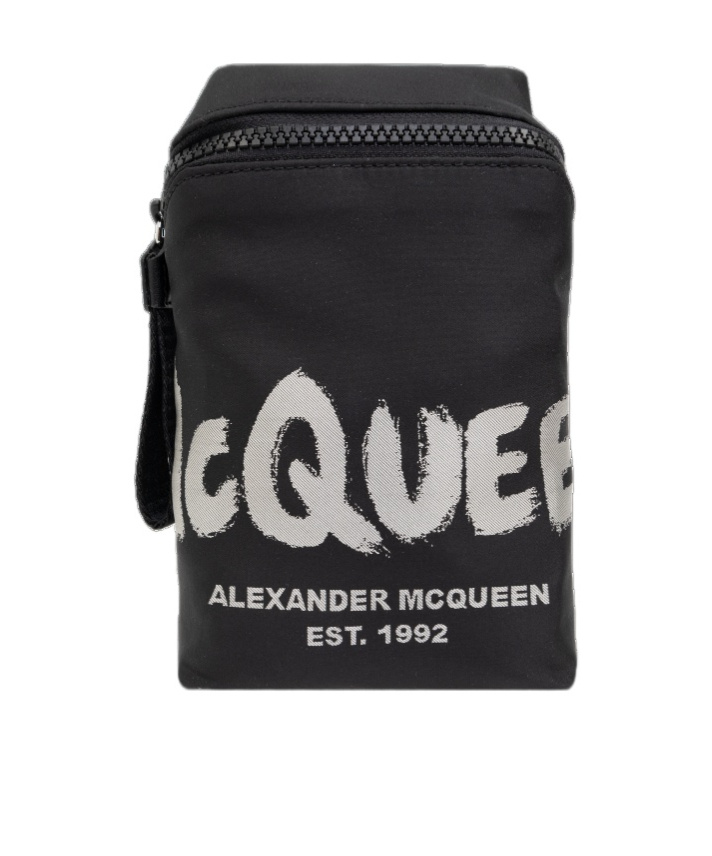 ALEXANDER MCQUEEN ALEXANDER MCQUEEN LOGO PRINTED ZIP-AROUND PHONE HOLDER