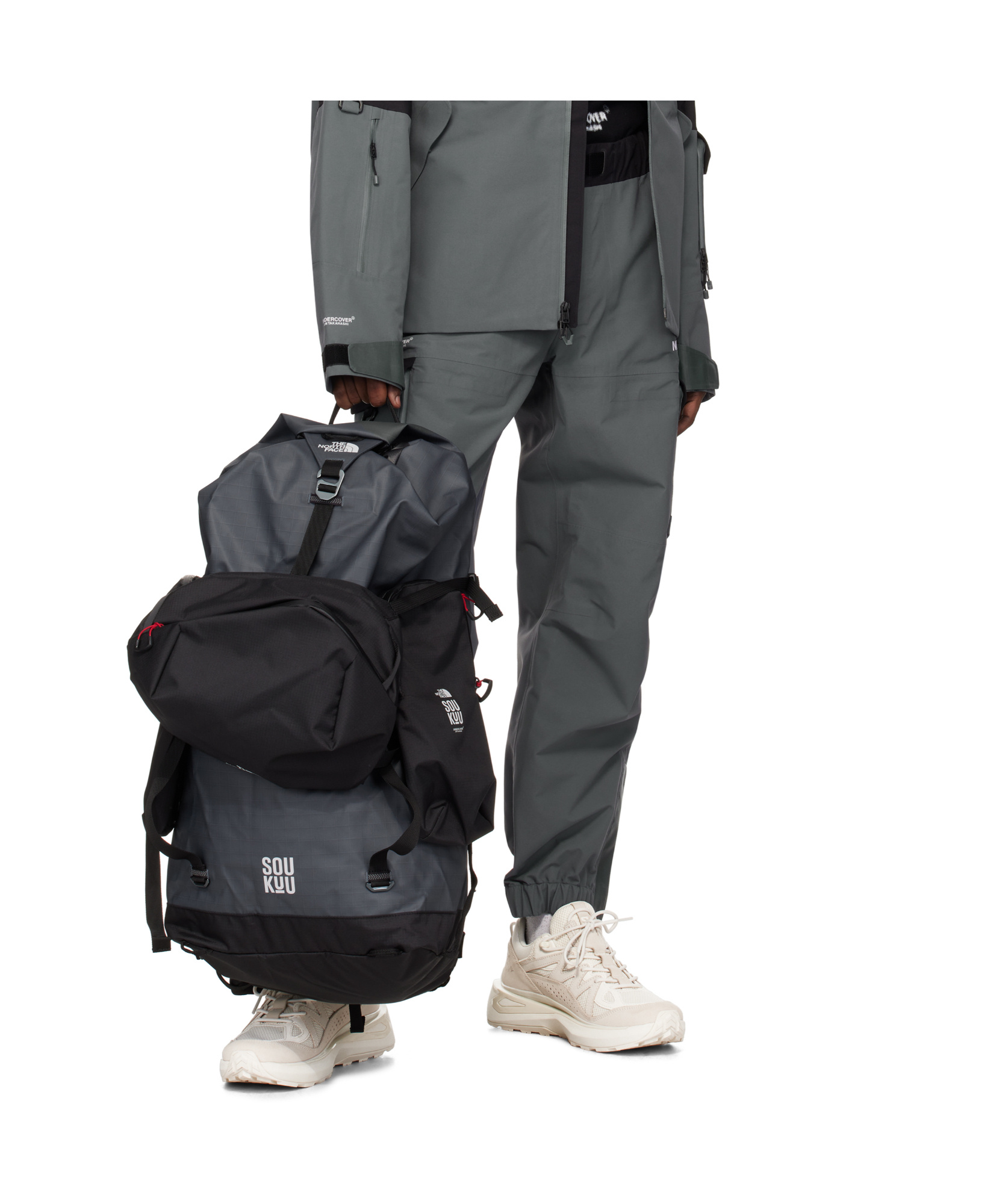 Undercover Gray The North Face Edition Soukuu Hike Utility Shell Trousers In Black
