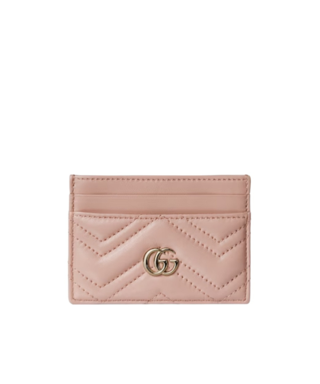 Gucci Gg Marmont Card Case In Pink