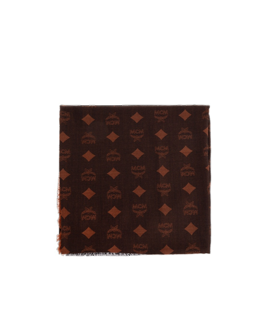 Mcm Patterned Shawl In Brown