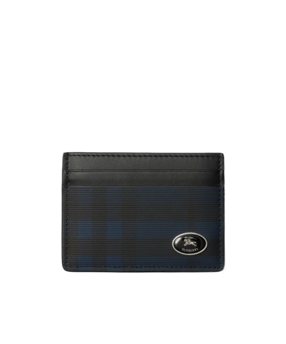 Burberry Equestian Knight Stamp Cardholder In Black