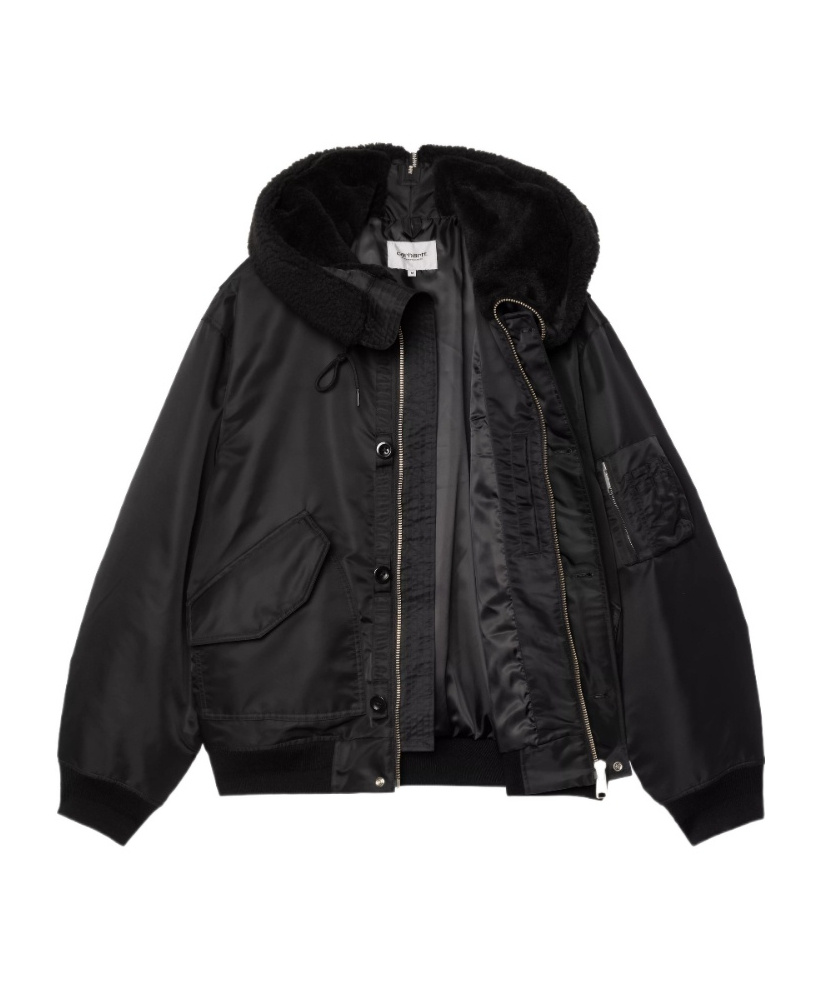 Carhartt Oltera Hooded Jacket In Black