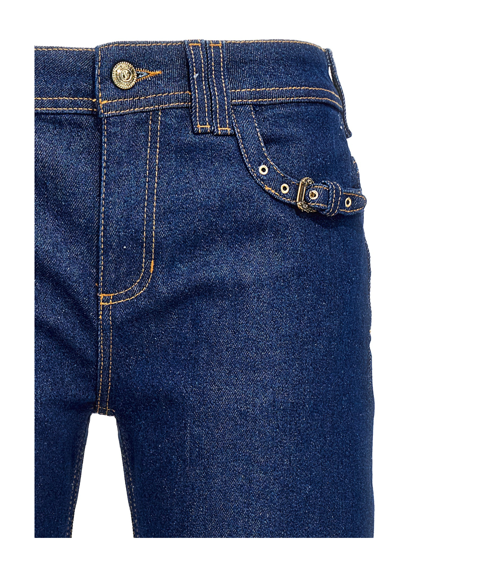 Shop Versace Jeans Couture Judy Classic Fit Jeans In Blue