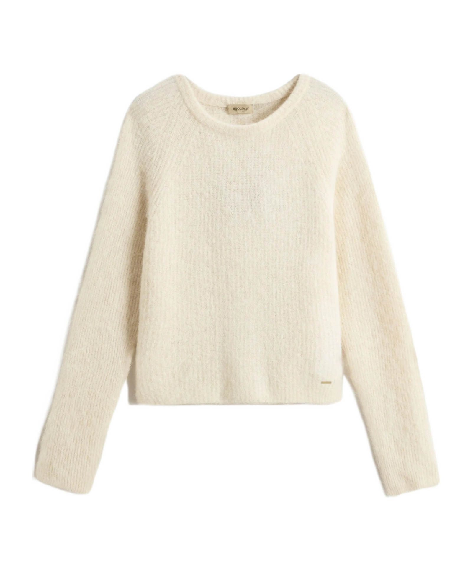 Woolrich Alpaca And Wool Blend Crew Neck Sweater In Gray