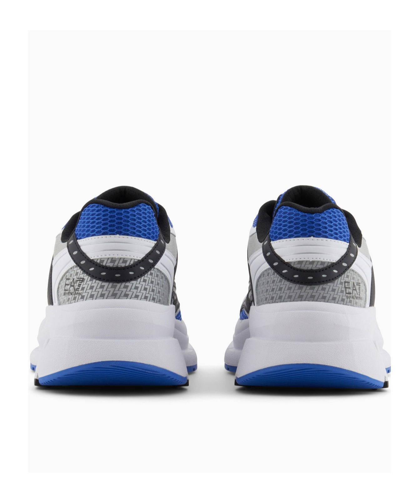 Emporio Armani Round Toe Low-top Sneakers In White