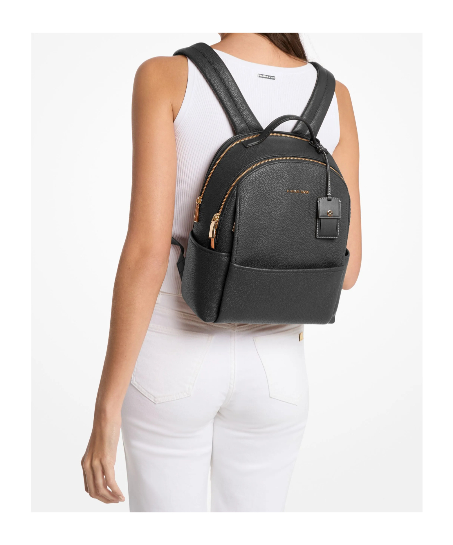 Michael Michael Kors Sable Medium Backpack In Black
