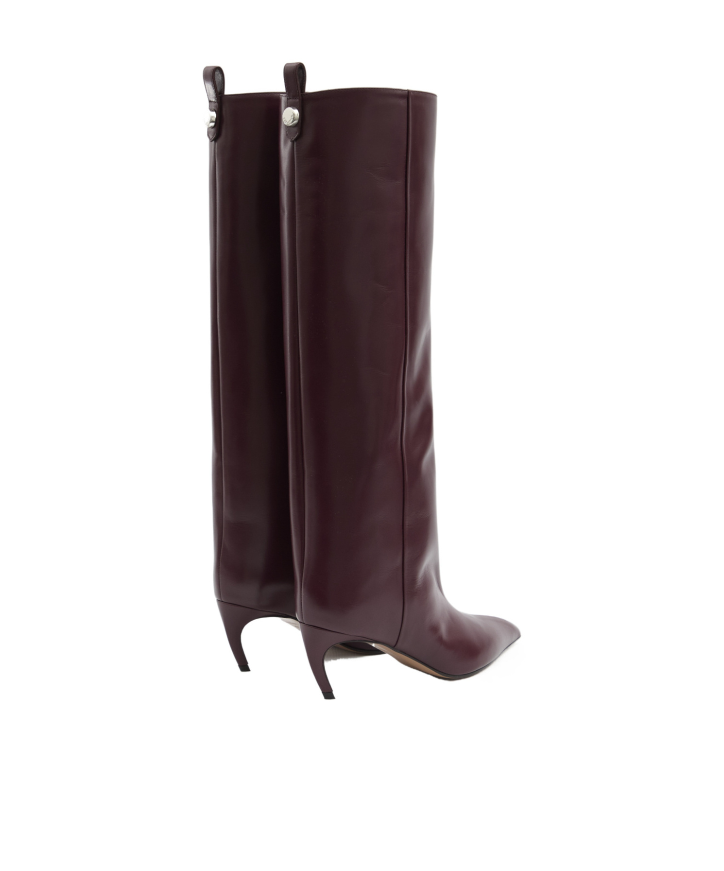 Attico 65mm Lea Pointed-toe Leather Boots In Black