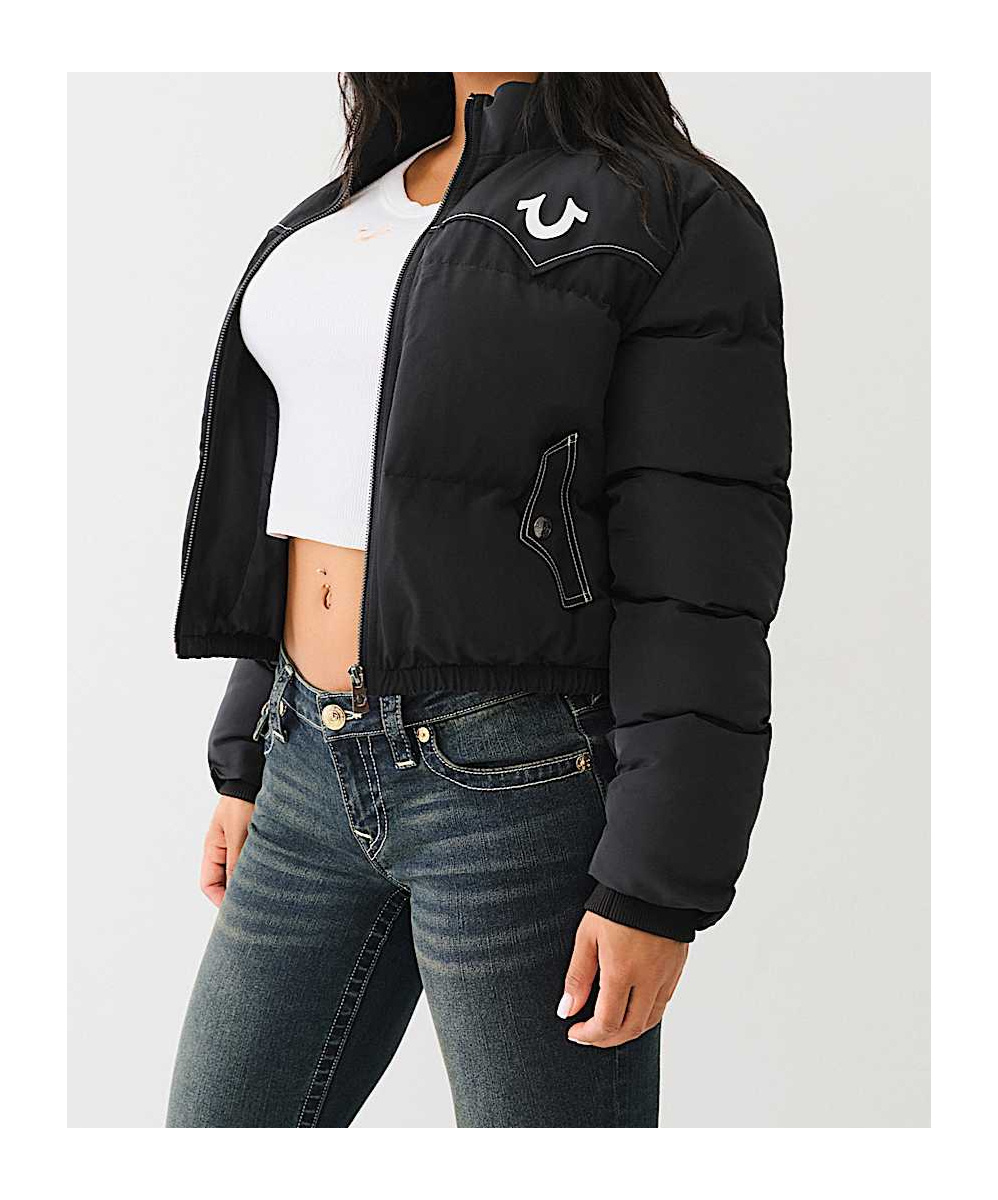 TRUE RELIGION WESTERN ZIP PUFFER JACKET