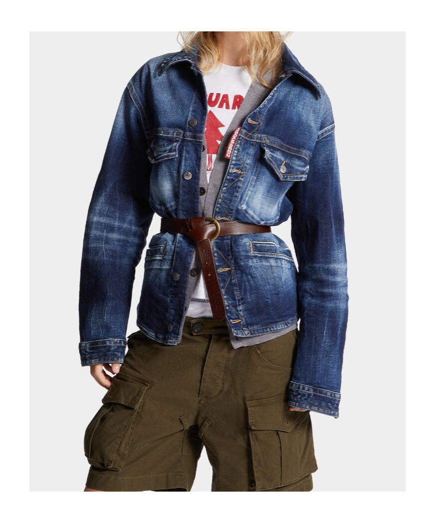 Dsquared2 Dsquared 9 To 5 Jean Shirt In Blue