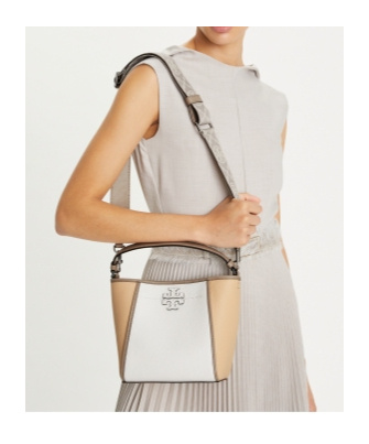 TORY BURCH MCGRAW SMALL BUCKET BAG