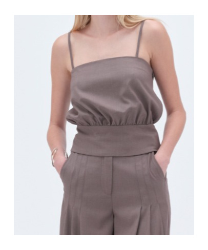 Remain Birger Christensen Gathered Top In Gray