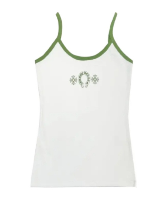 Chrome Hearts Round Neck Tank Top In White