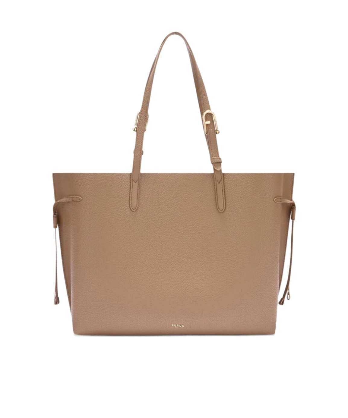 Furla Letter Logo Shoulder Bag In Brown