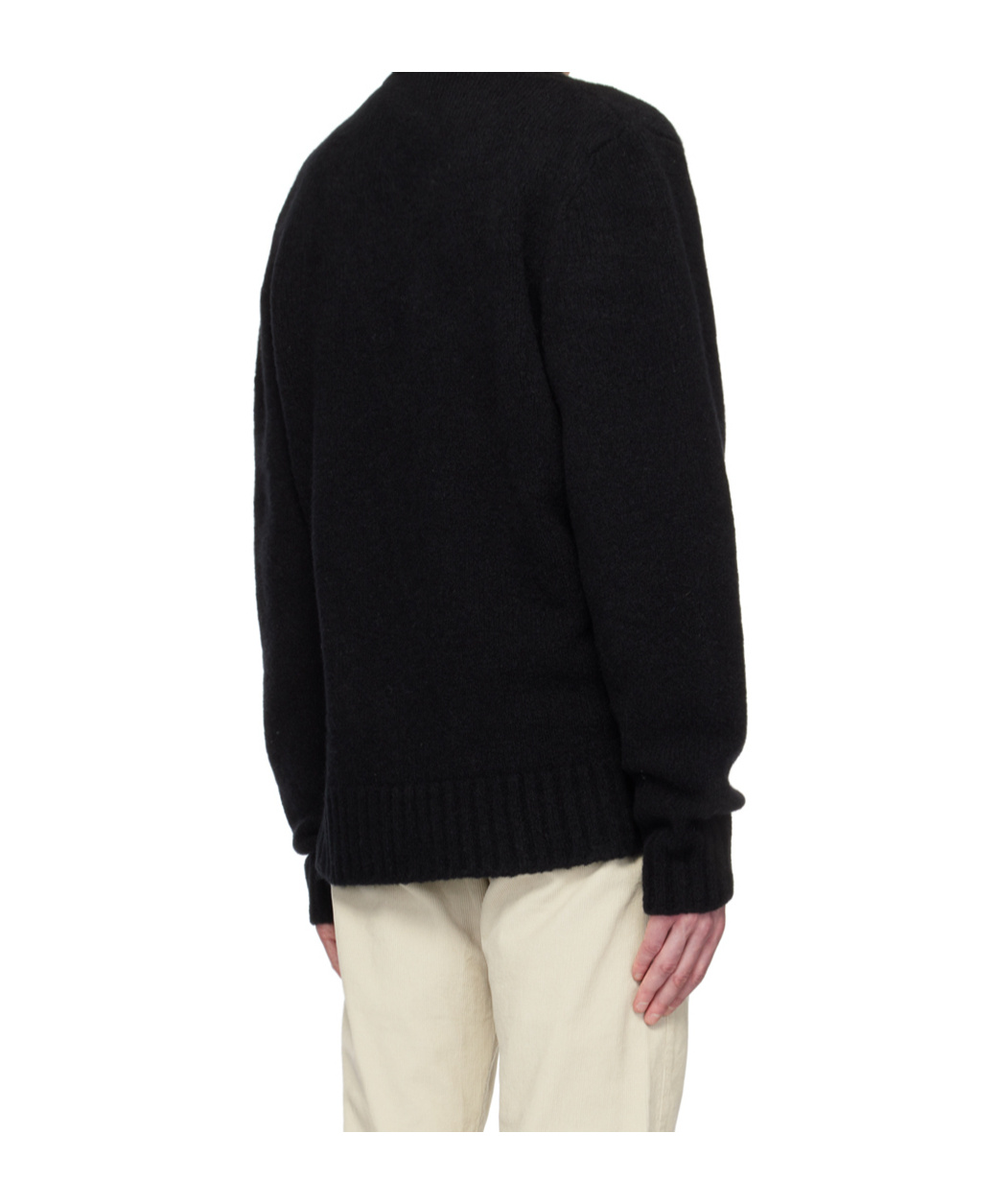 Officine Generale Intarsia Pattern Sweater In Black