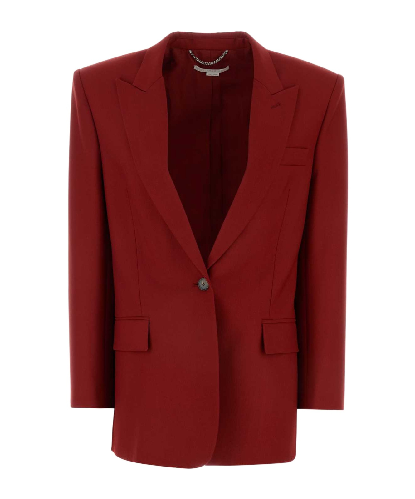 Stella Mccartney Oversize Wool Blazer Flap Pockets In Red