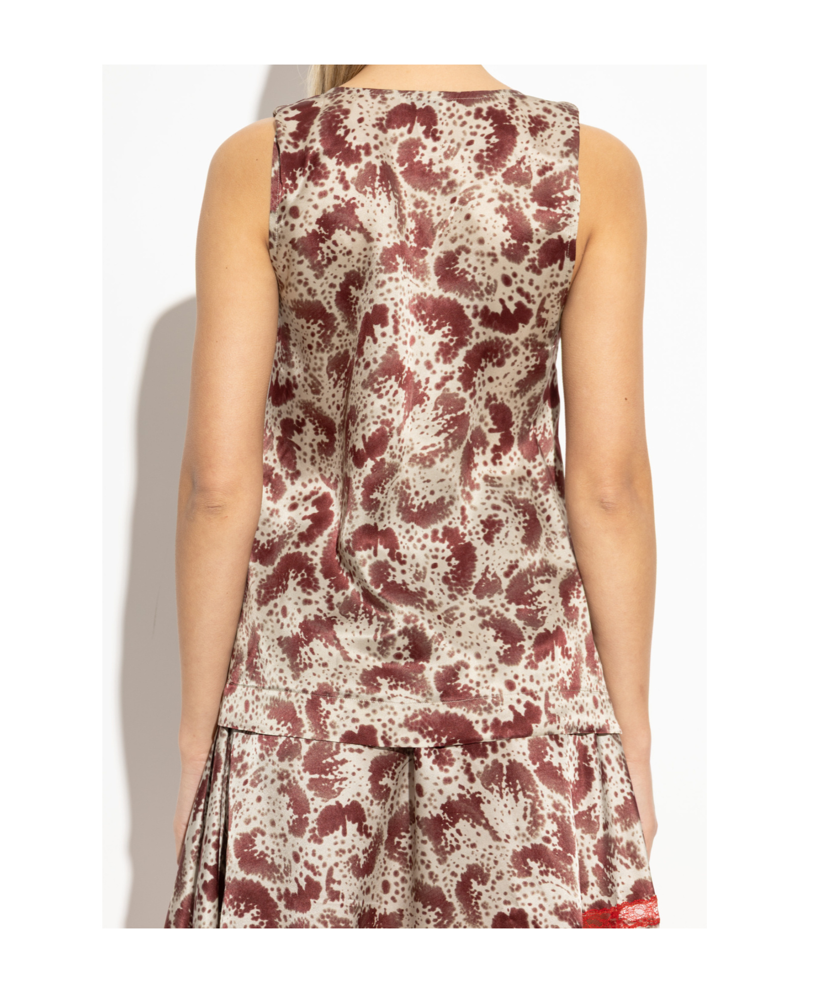 Shop Dries Van Noten Graphic Vest In Nude