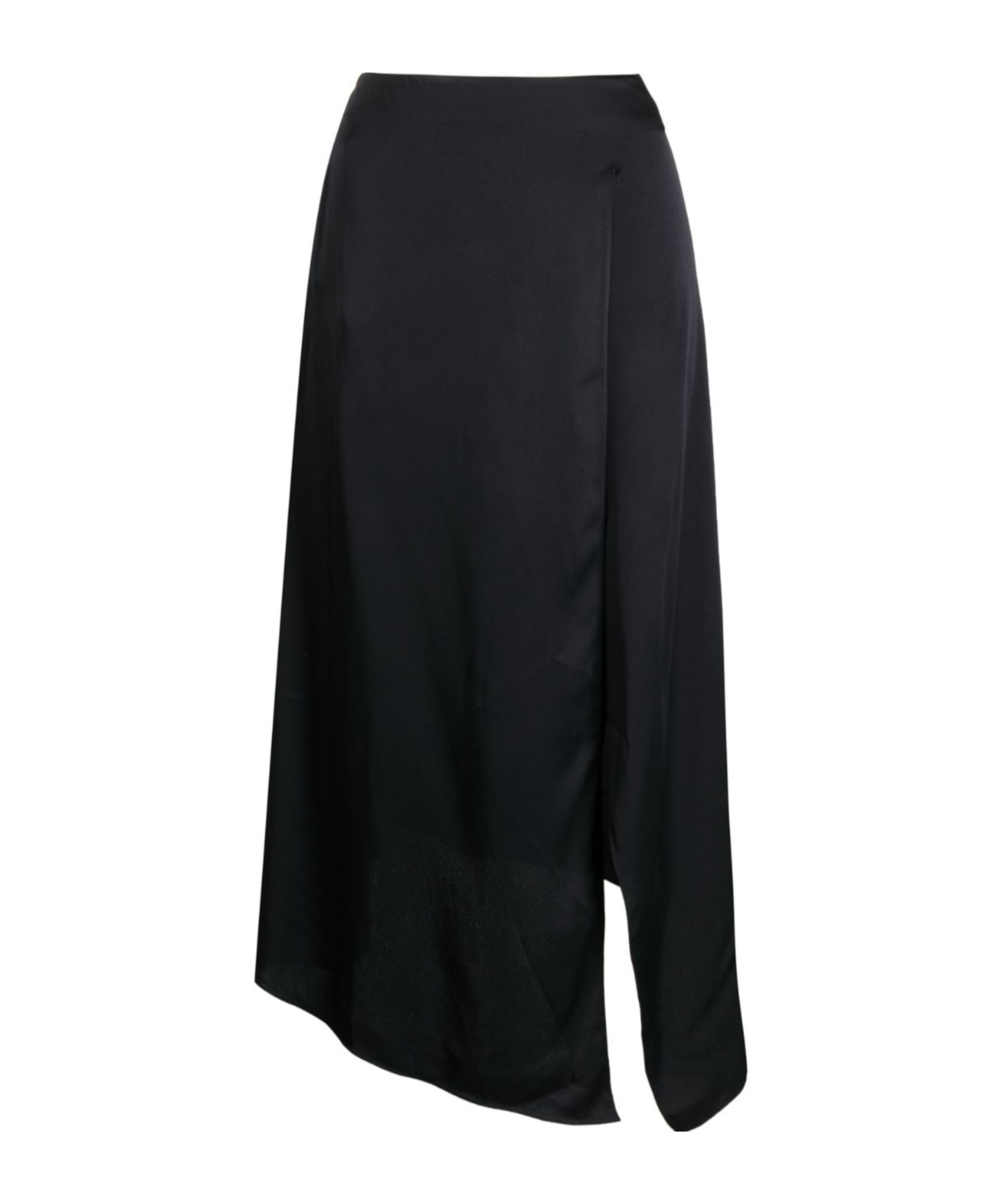 Stella Mccartney Asymmetric High-waisted Midi Skirt In Black