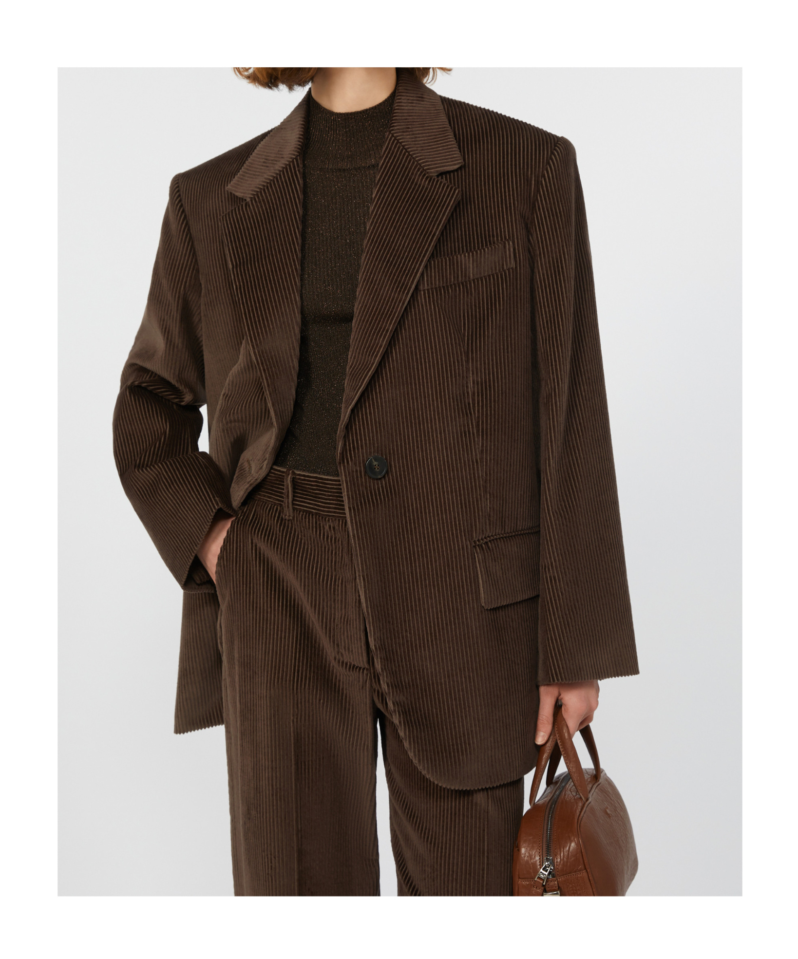Weekend Max Mara Single Breasted Blazer In Brown