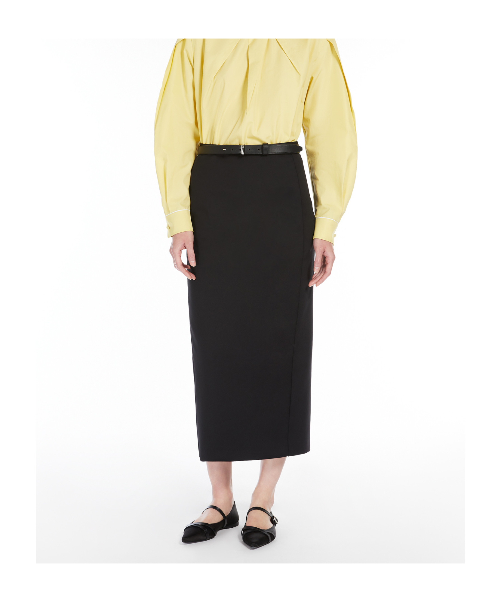 Max Mara Elastic Waist Skirt In Black