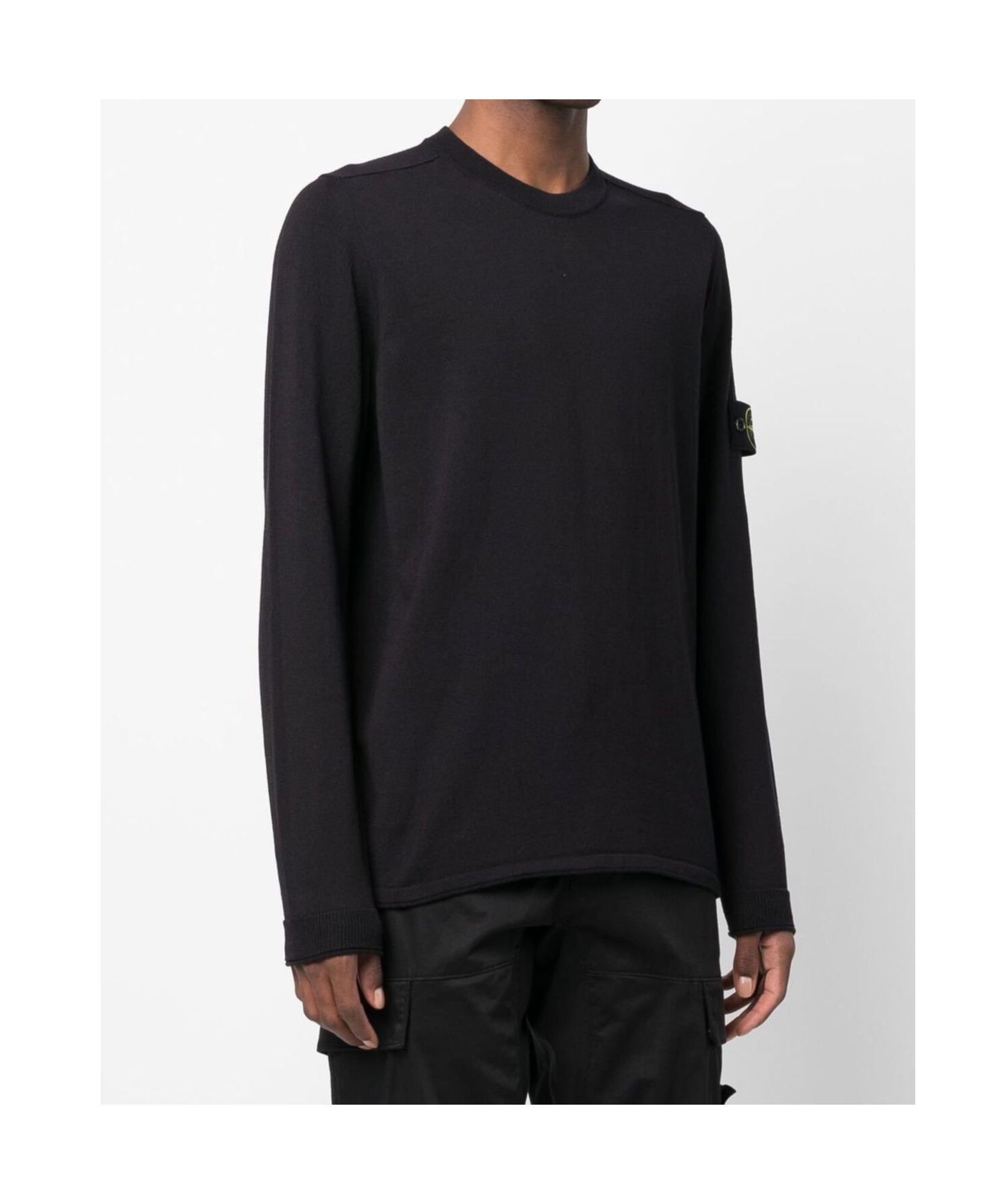 Stone Island Round Neck Sweater In Blue