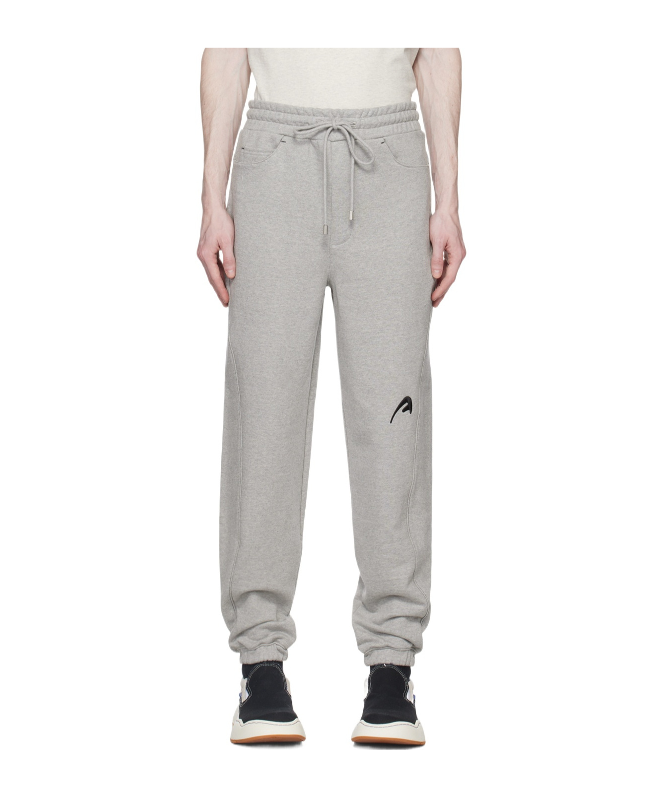 Ader Error Drawcord Elastic Waist Sweatpants In Gray