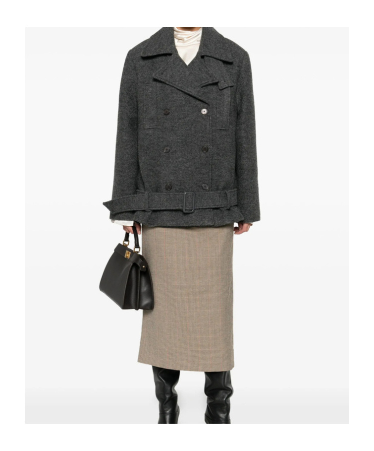 The Frankie Shop Long Sleeve Jacket In Gray