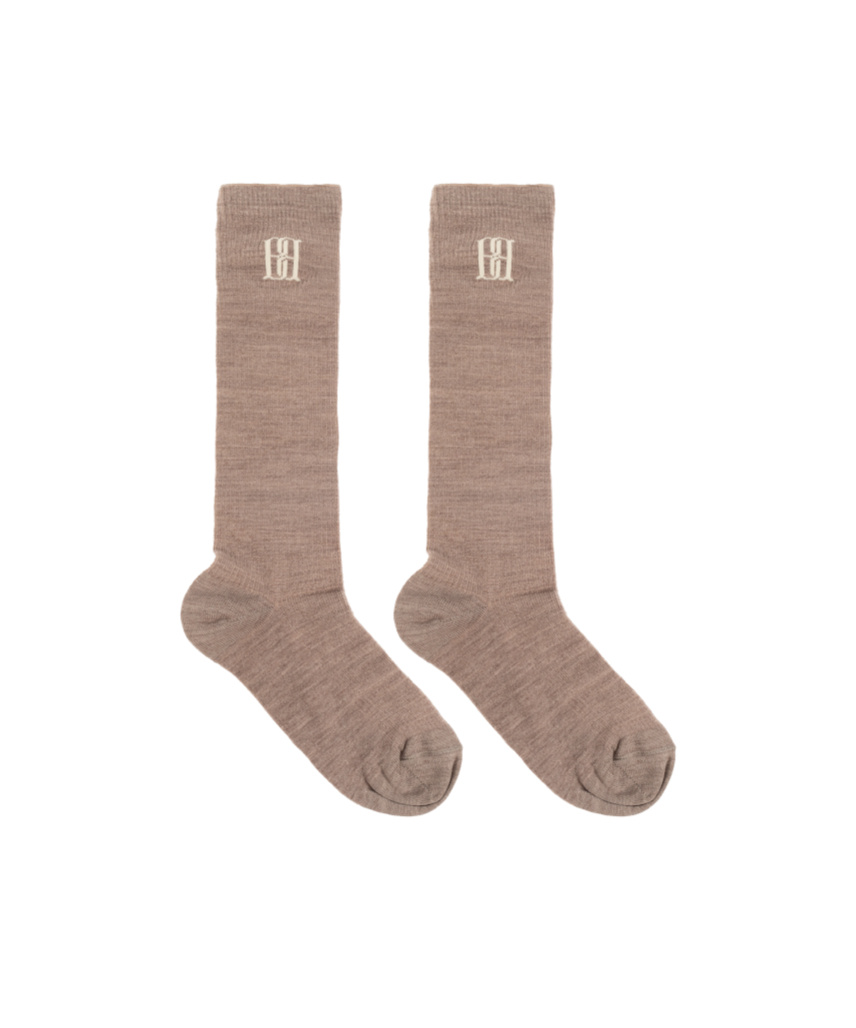By Malene Birger Logo Socks In Nude