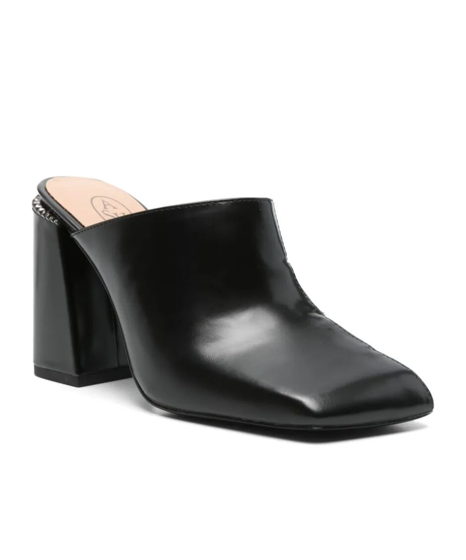 Ash Angie Mule Soft Polish Calf In Black