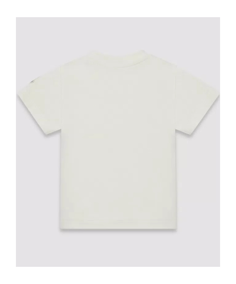 Moncler Enfant Logo-embroidered Crewneck T-shirt In White