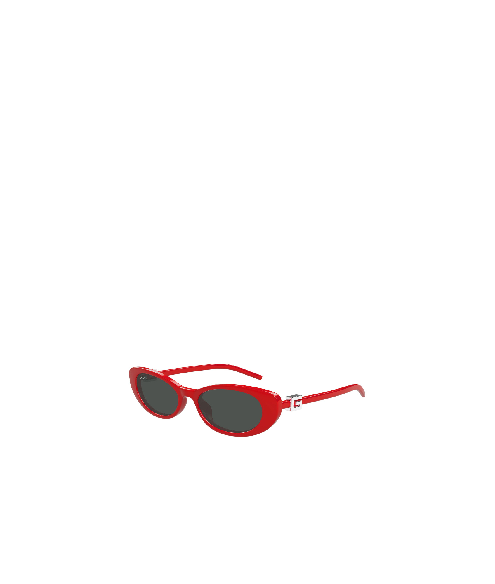 Gucci Eyewear G String Oval Frame Sunglasses In Red